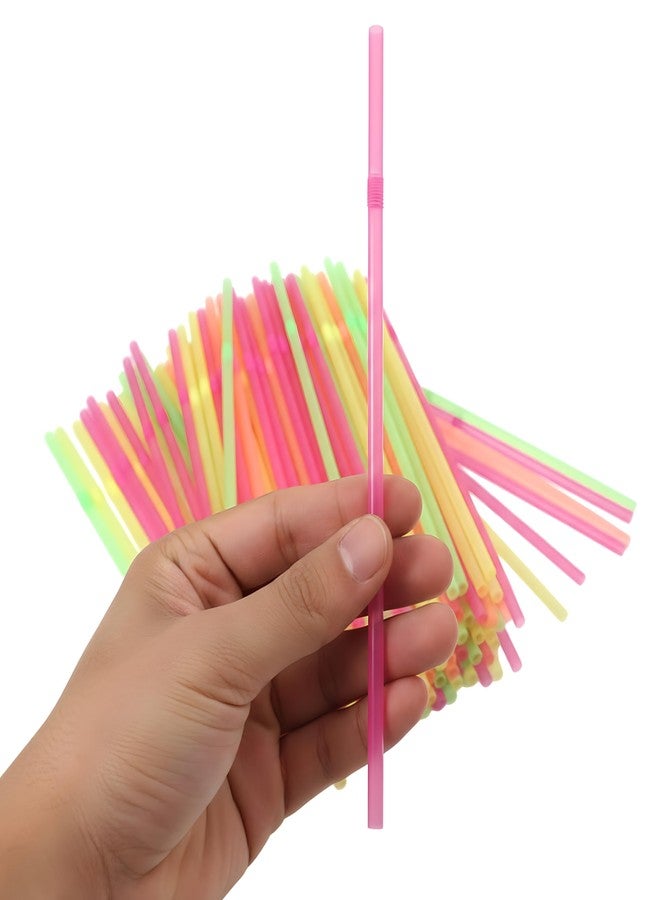 Blue Sky Flexible Plastic Straws Disposable, Vibrant & Colorful Assortment Bendy, Stylish Drinking Straws for Every Occasion & Party Decoration, 175 Count - Image 4